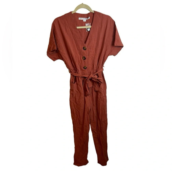 NWT HYFVE BUTTON FRONT JUMPSUIT - Picture 1 of 5